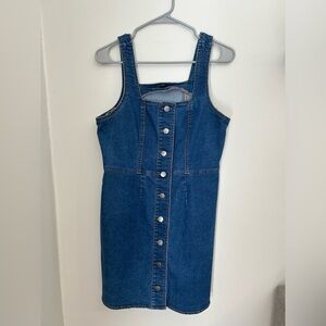 Denim Button-Down Dress